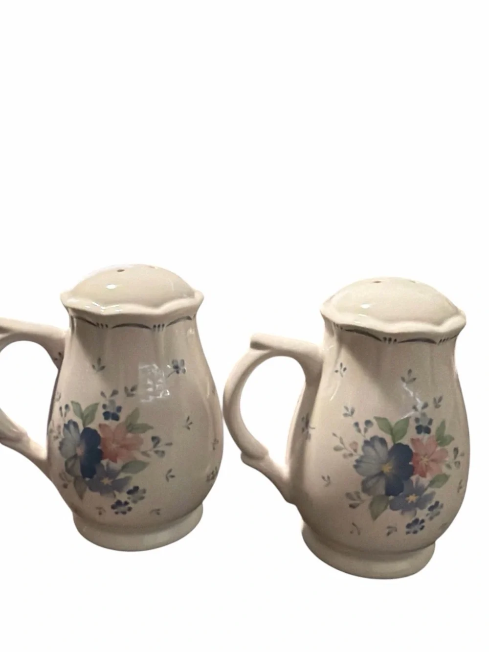 Vintage 3 piece ceramic counter set, by Baker, Hart & Stuart “Dauphine” pattern